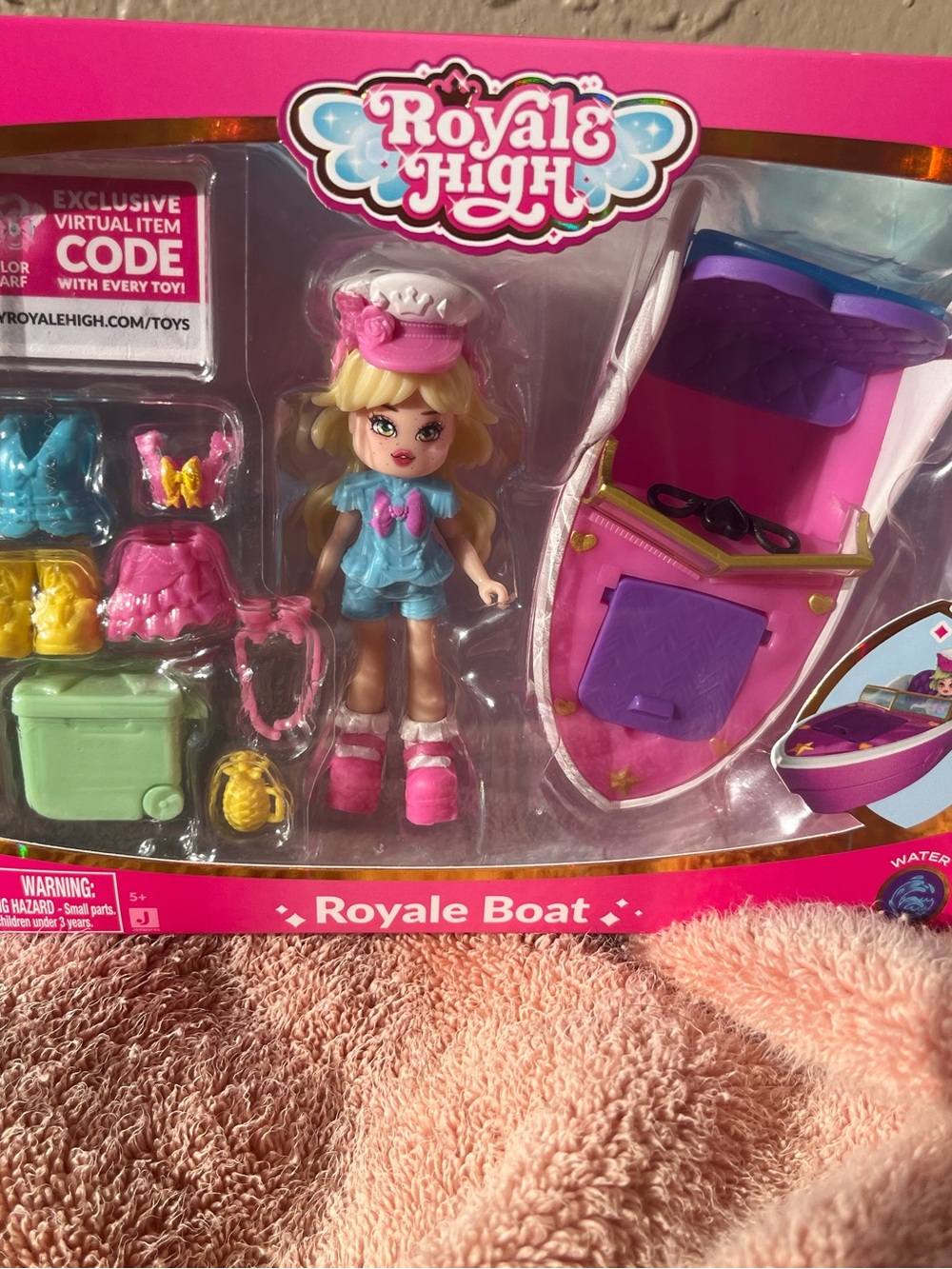 Royale Boat Playset - Pink and Purple Doll & Accessories